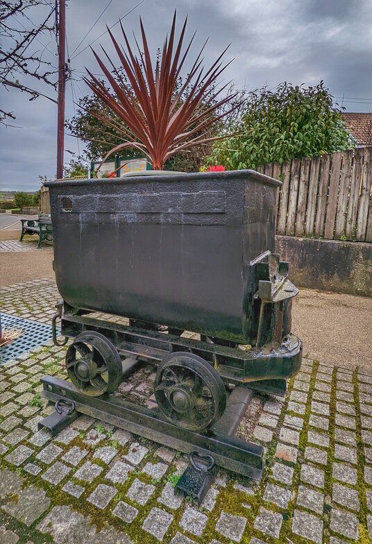 Mine Cart Flower Pot near Carnkie