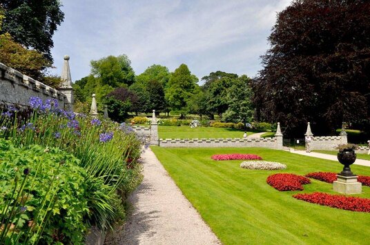 Gardens below Lanhydrock church