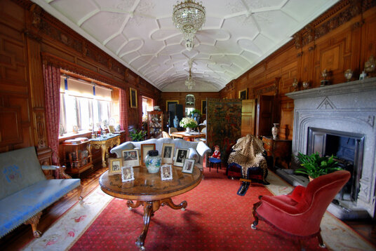 Reception room in Lanhydrock House