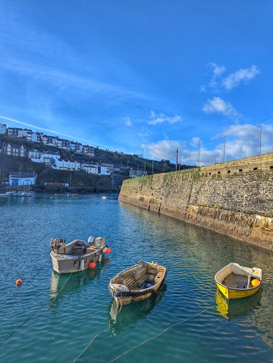 Boats in Mevagissey harbour