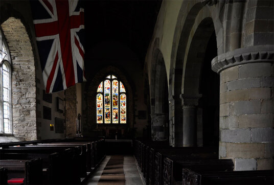 Inside the church
