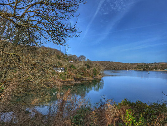 View across Penvarnon Cove