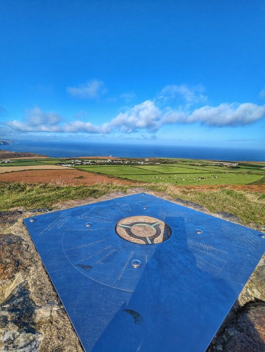 Trig point on St Agnes Beacon