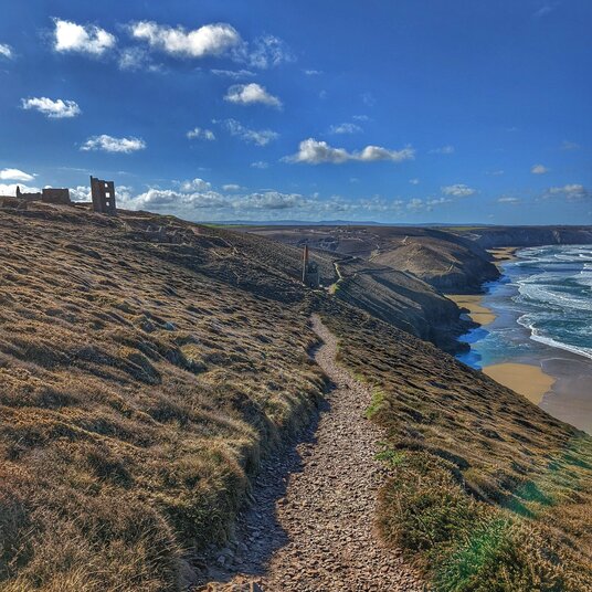 Looking back towards Wheal Coates